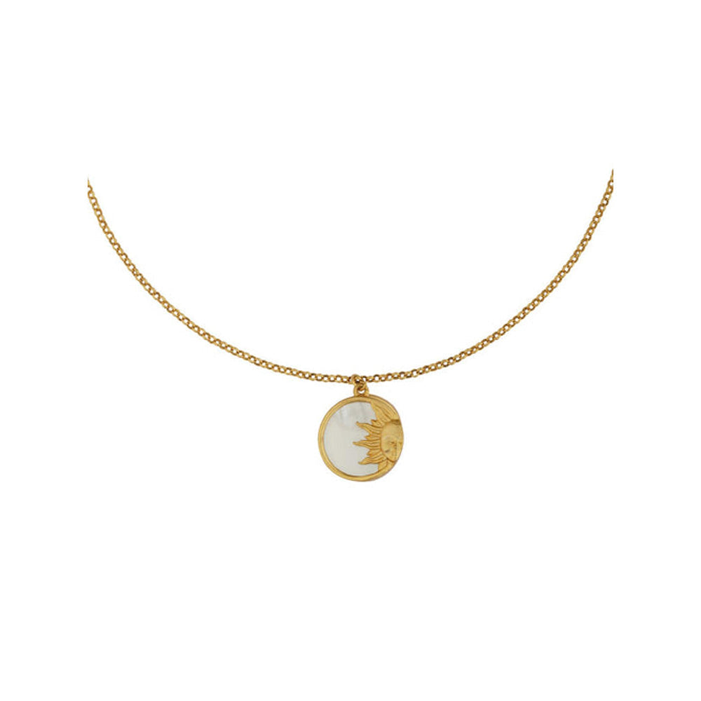 ZARIIN Magic Of The Sun Pendant Necklace And Stud Earrings Set