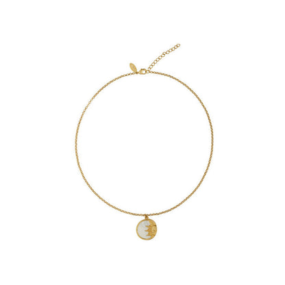 ZARIIN Magic Of The Sun Pendant Necklace And Stud Earrings Set