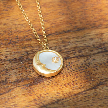 ZARIIN Magic Of The Sun Pendant Necklace And Stud Earrings Set