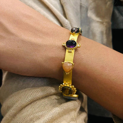 ZARIIN Power Of Chakras Bracelet And Cuff Set