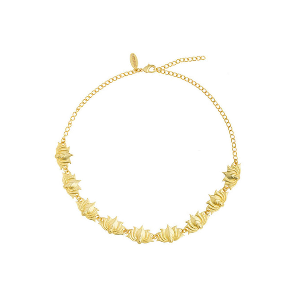 ZARIIN Daily Reminder Lotus Power Layers(Set Of 2 Necklaces)