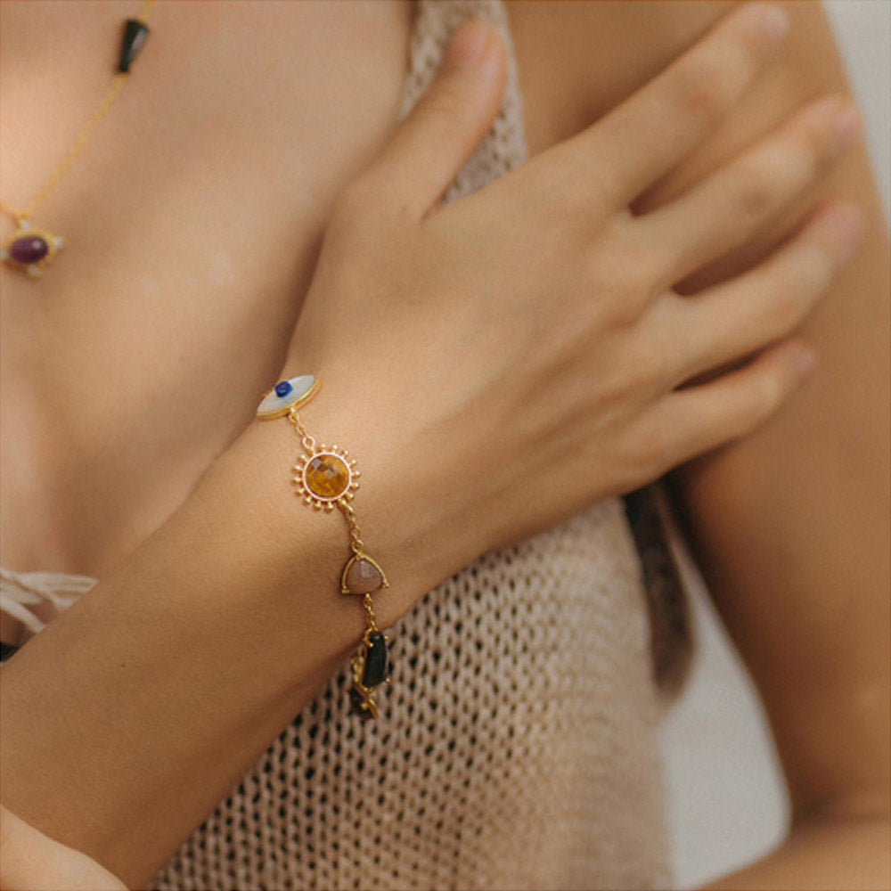 ZARIIN No Bad Vibes Stack (Set Of 3 Bracelets)