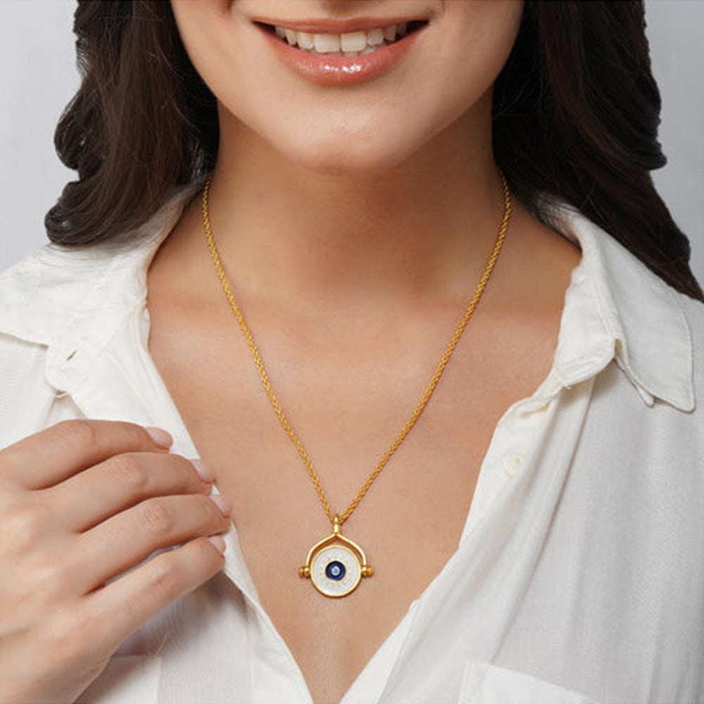 ZARIIN Travel In Style And Protection (Set Of 2 Necklaces)