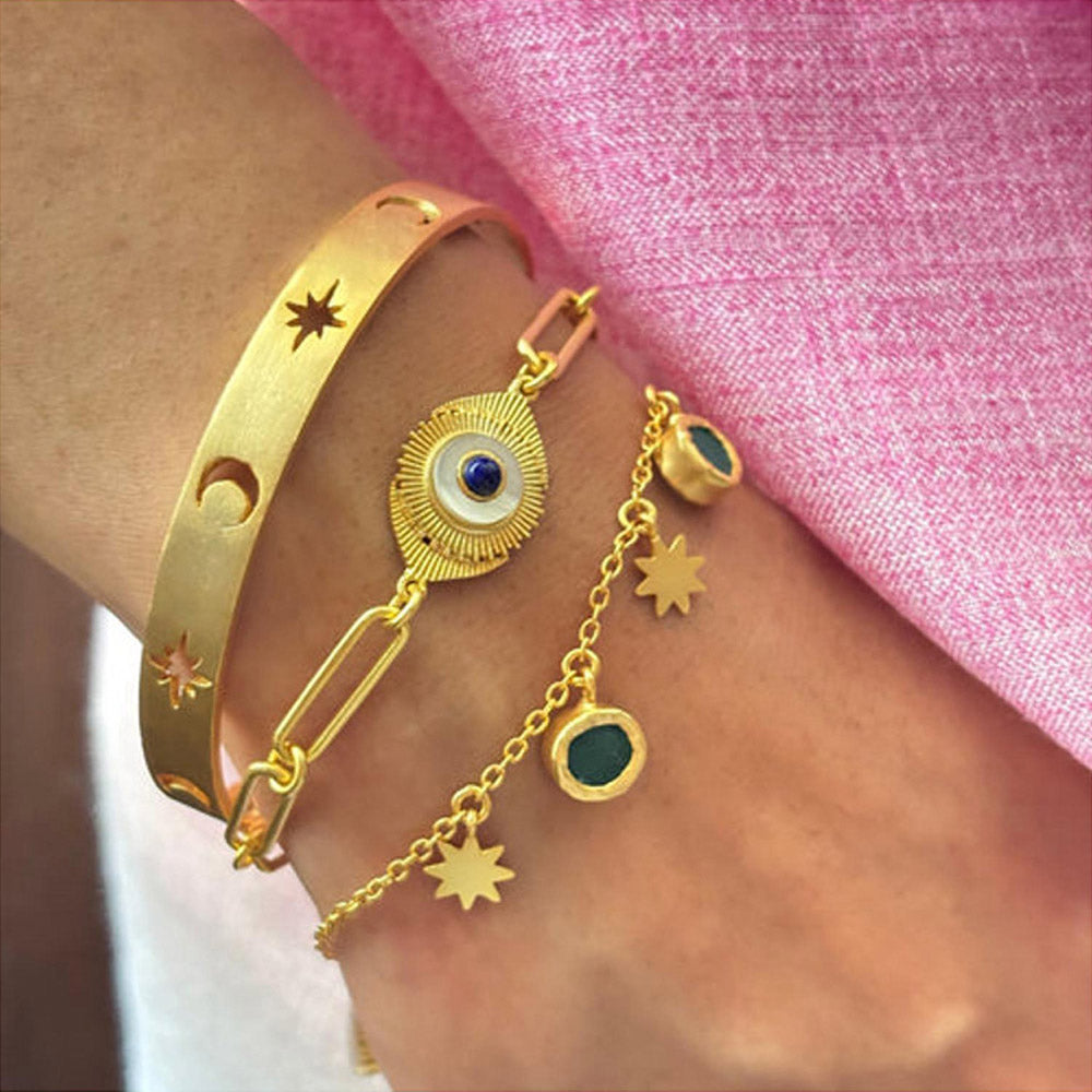 ZARIIN The Good Intention Evil Eye Stack