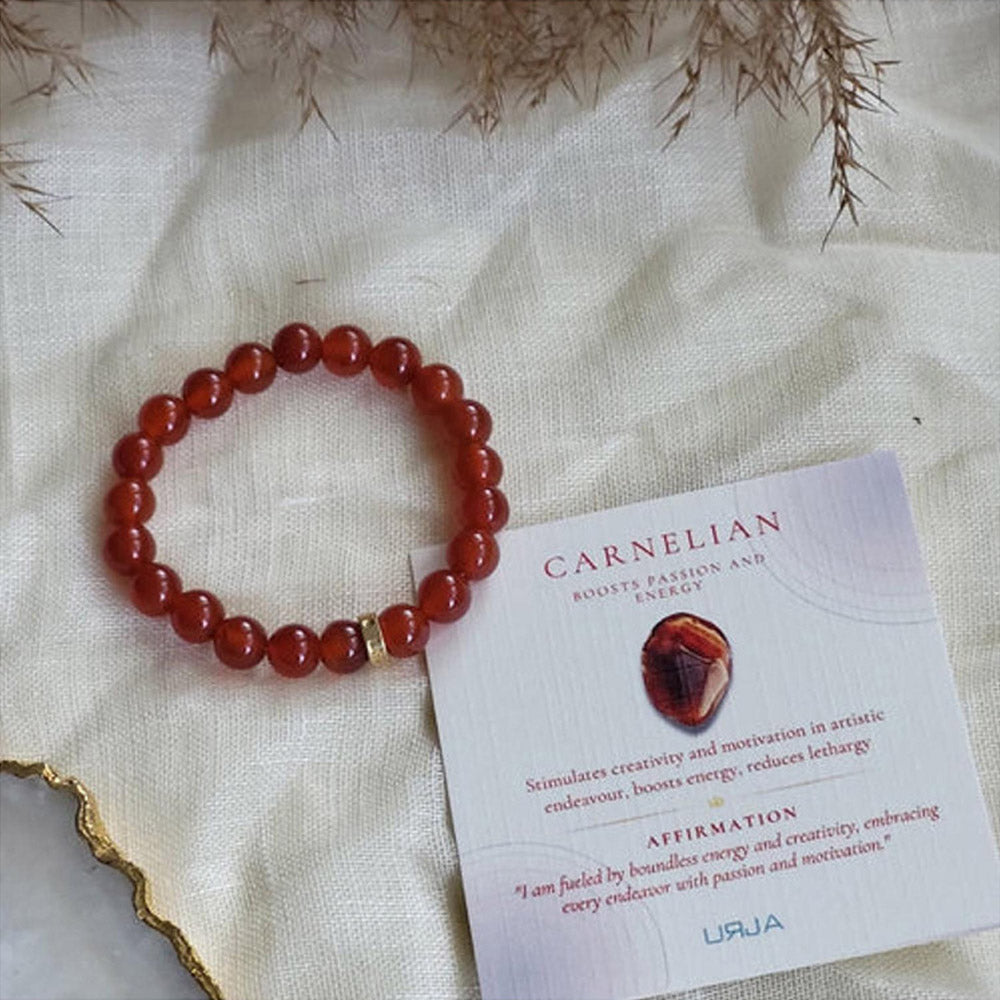 ZARIIN Carnelian Bead Bracelet For Passion And Creativity