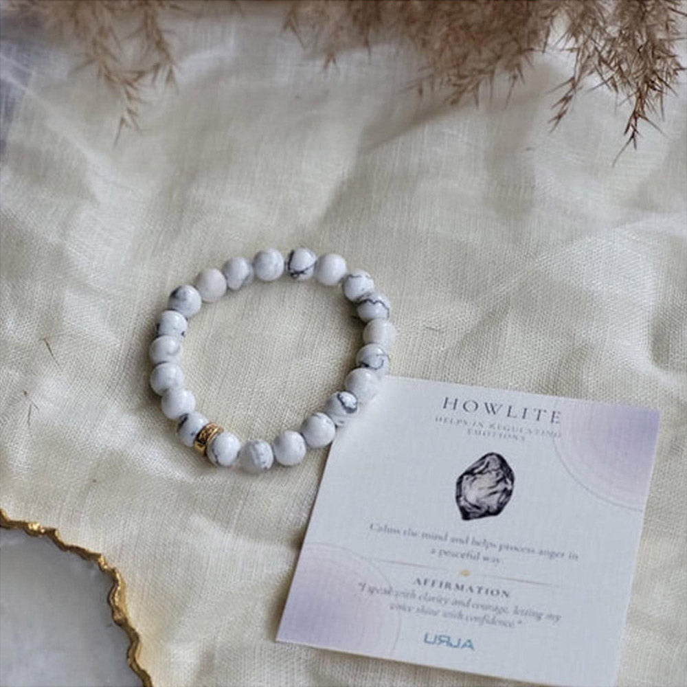 ZARIIN Howlite Bead Bracelet For Peace And Calm
