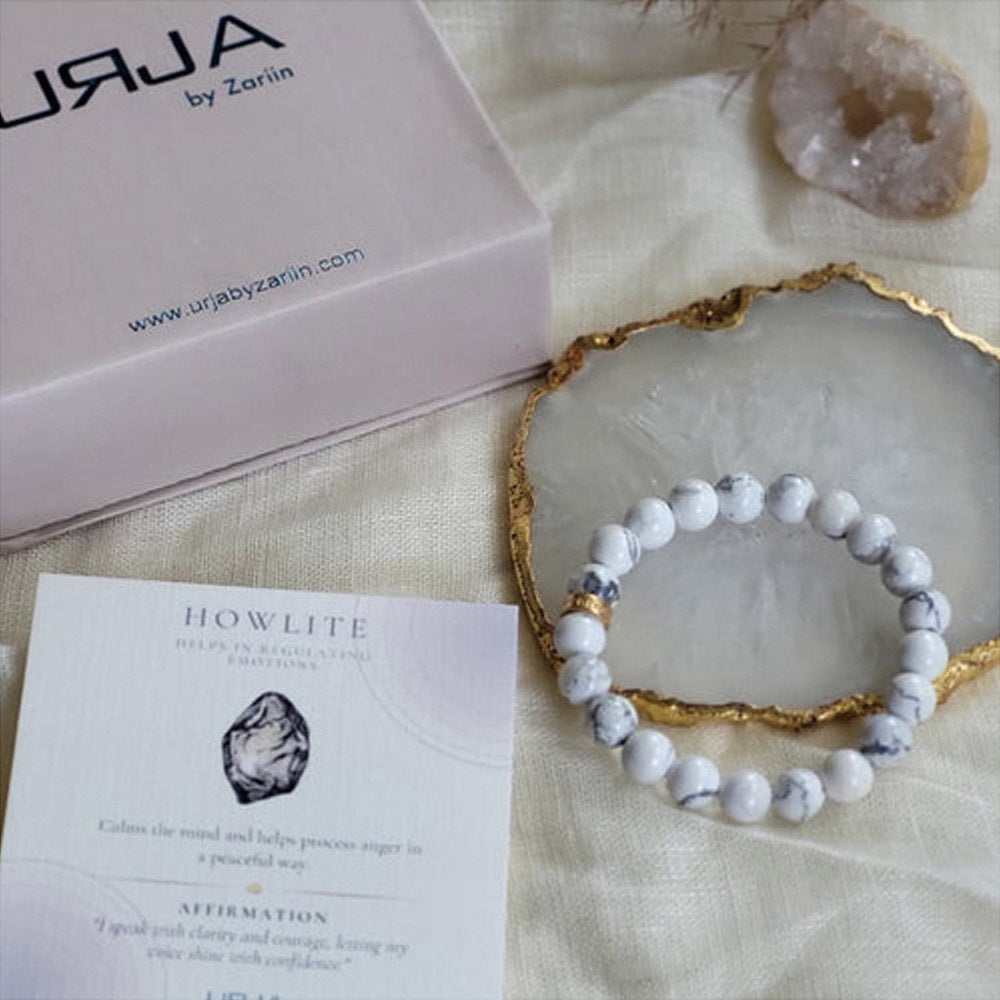 ZARIIN Howlite Bead Bracelet For Peace And Calm