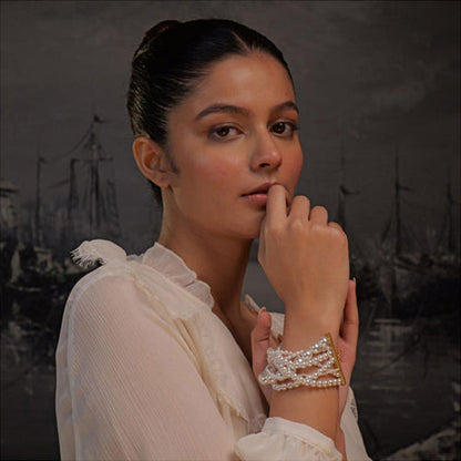 ZARIIN Ropes Of Pearl Bracelet