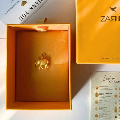 ZARIIN Elephant Charm For Clearing Obstacles, Draw Success And Bless New Beginnings