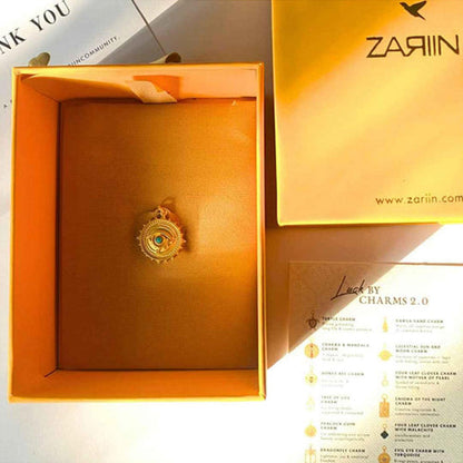 ZARIIN Evil Eye Charm With Turquoise For Peace, Protection And Expressive Clarity