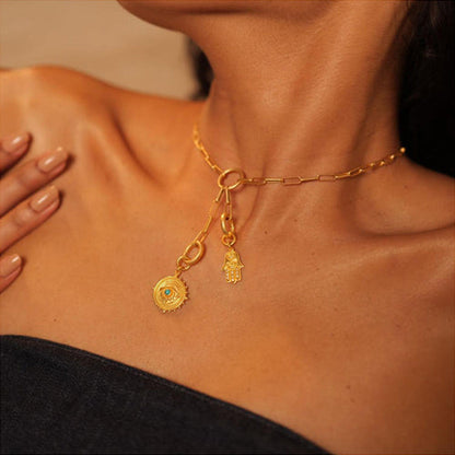 ZARIIN Hamsa Hand Charm To Ward Off Negativity, Ill Intentions And Envy