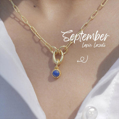 ZARIIN September Birthstone Charm - Lapis Lazuli
