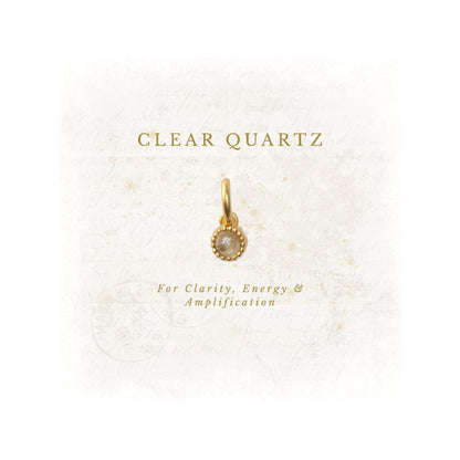 ZARIIN April Birthstone Charm - Clear Quartz