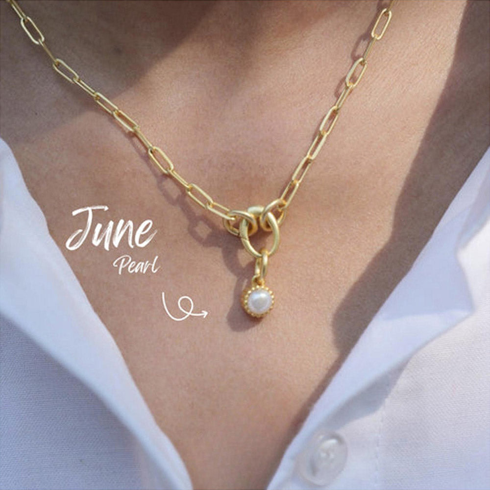 ZARIIN June Birthstone Charm - Pearl