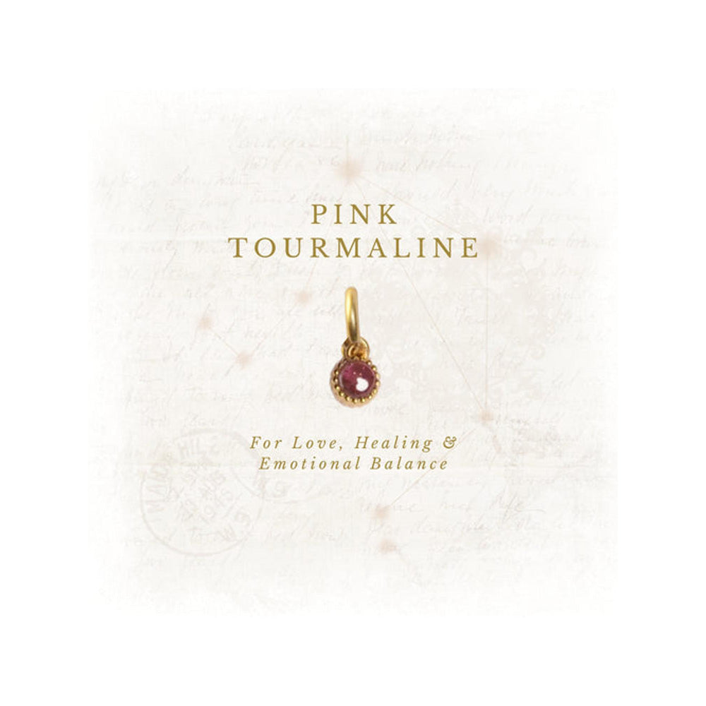 ZARIIN October Birthstone Charm - Pink Tourmaline