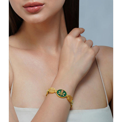 ZARIIN Modern Begum Green Onyx Bracelet