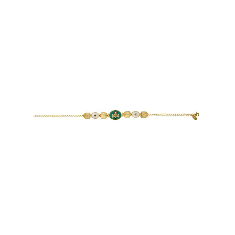 ZARIIN Modern Begum Green Onyx Bracelet