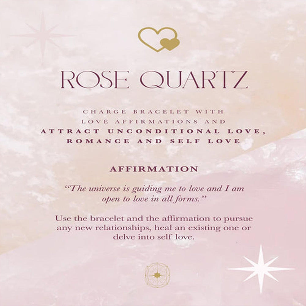 ZARIIN Rose Quartz Healing Bracelet For Love