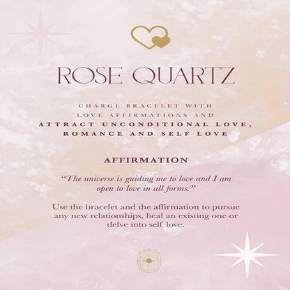 ZARIIN Rose Quartz Healing Bracelet For Love