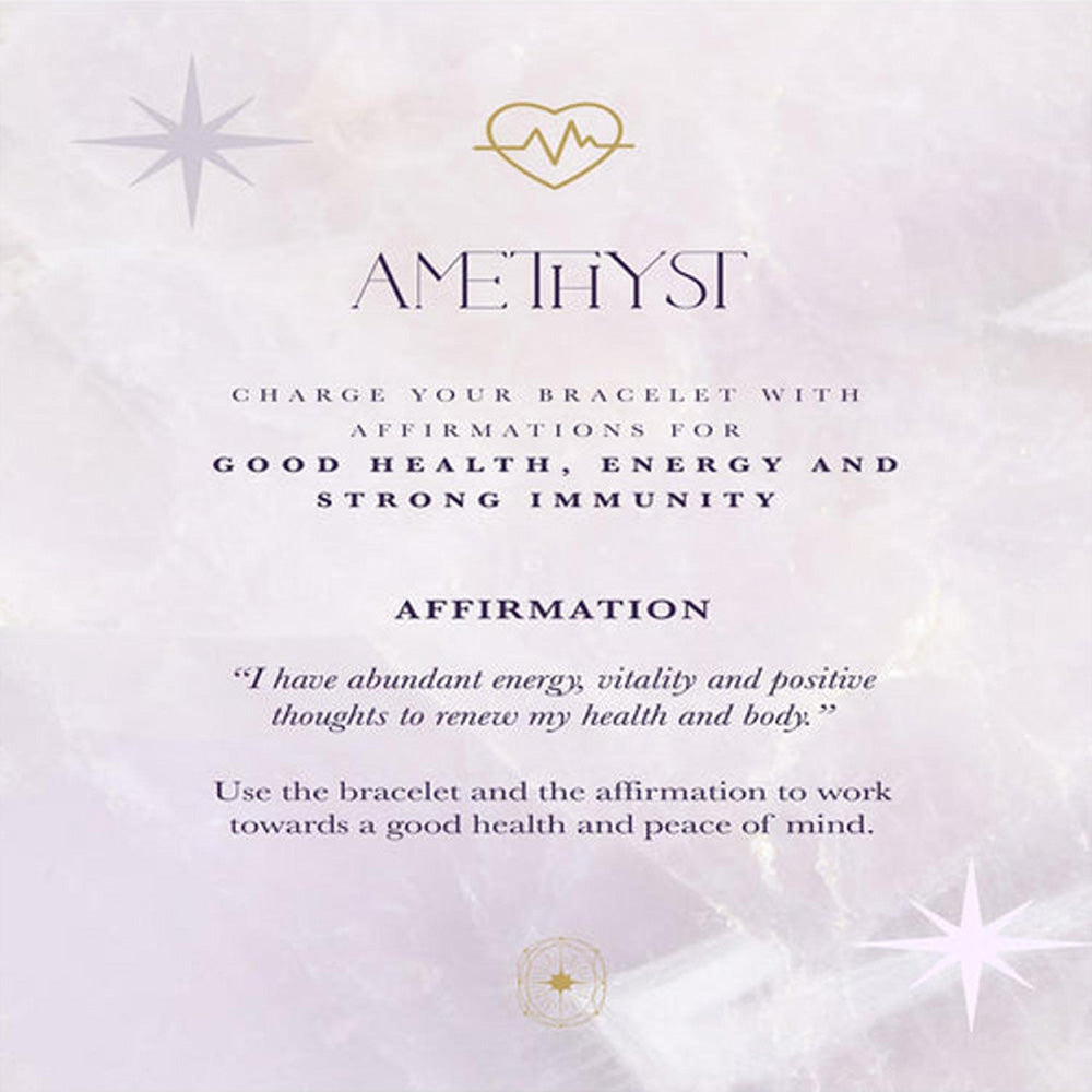 ZARIIN Amethyst Healing Bracelet For Health