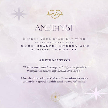 ZARIIN Amethyst Healing Bracelet For Health