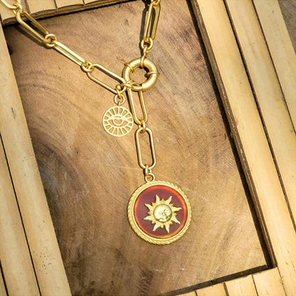 ZARIIN Glory Of The Sun Link Necklace