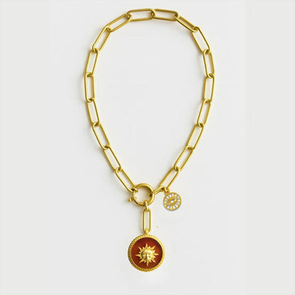 ZARIIN Glory Of The Sun Link Necklace