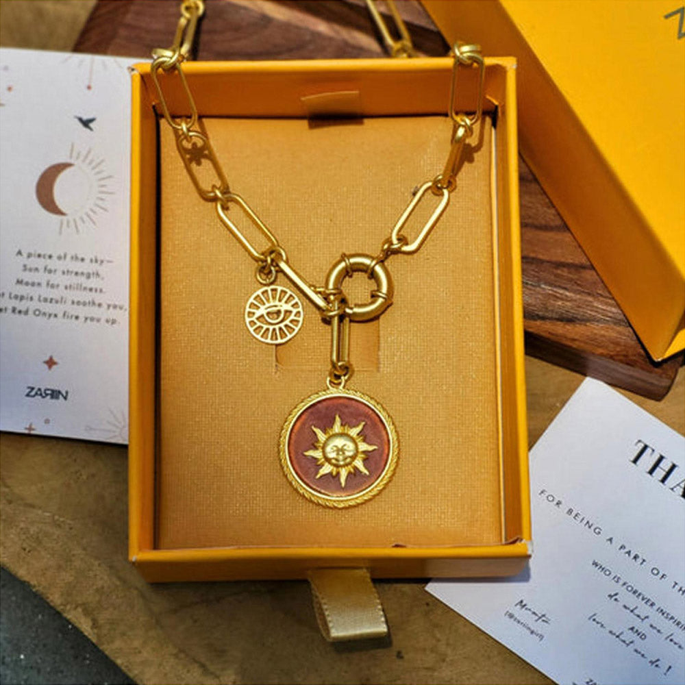 ZARIIN Glory Of The Sun Link Necklace