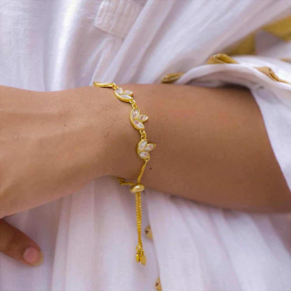 ZARIIN Padma Bracelet With Mirror Polki