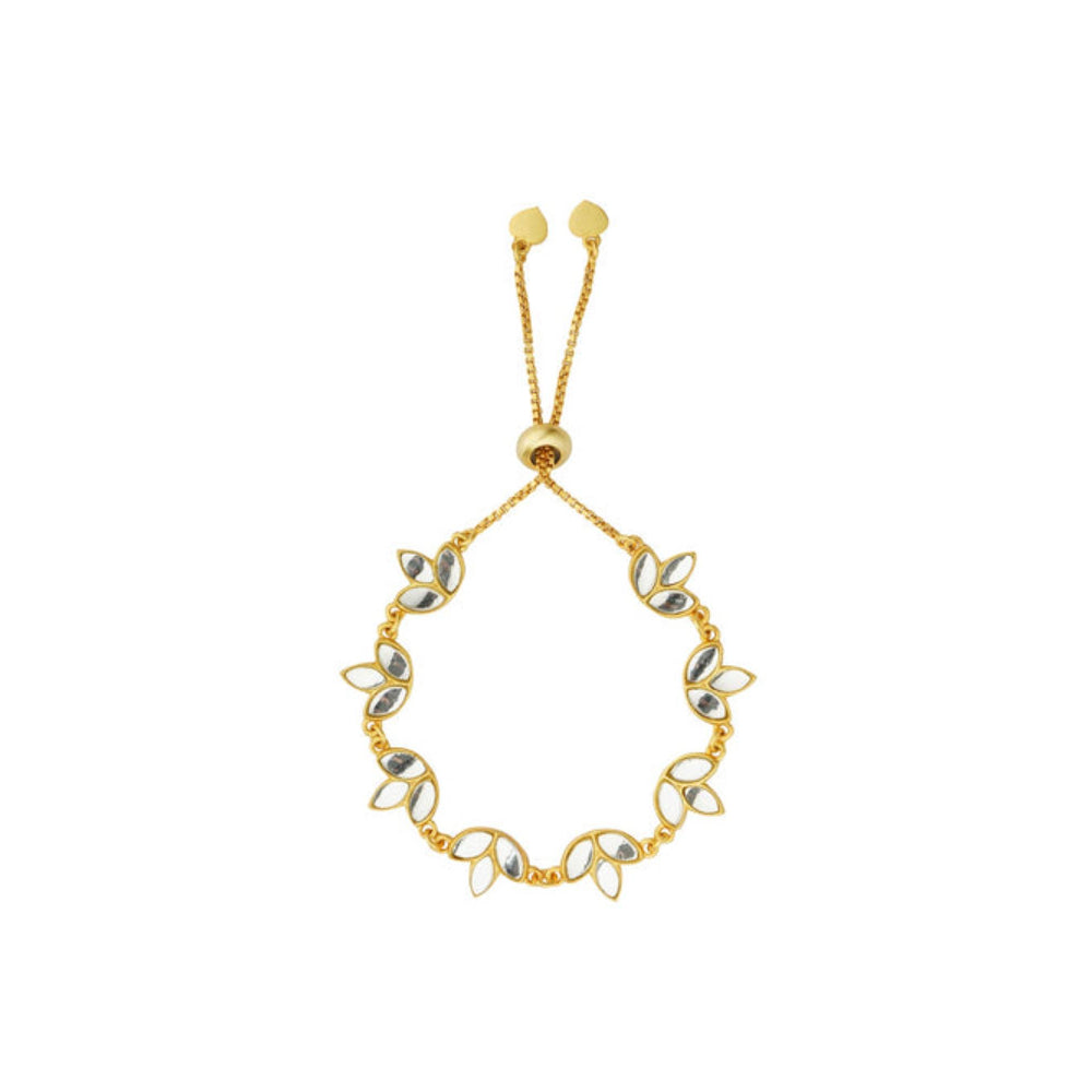 ZARIIN Padma Bracelet With Mirror Polki