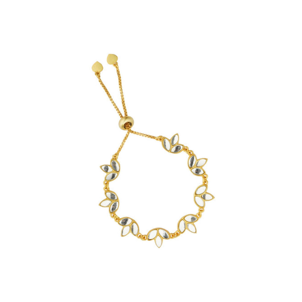 ZARIIN Padma Bracelet With Mirror Polki