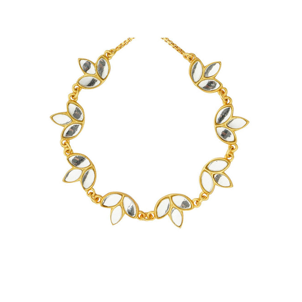 ZARIIN Padma Bracelet With Mirror Polki