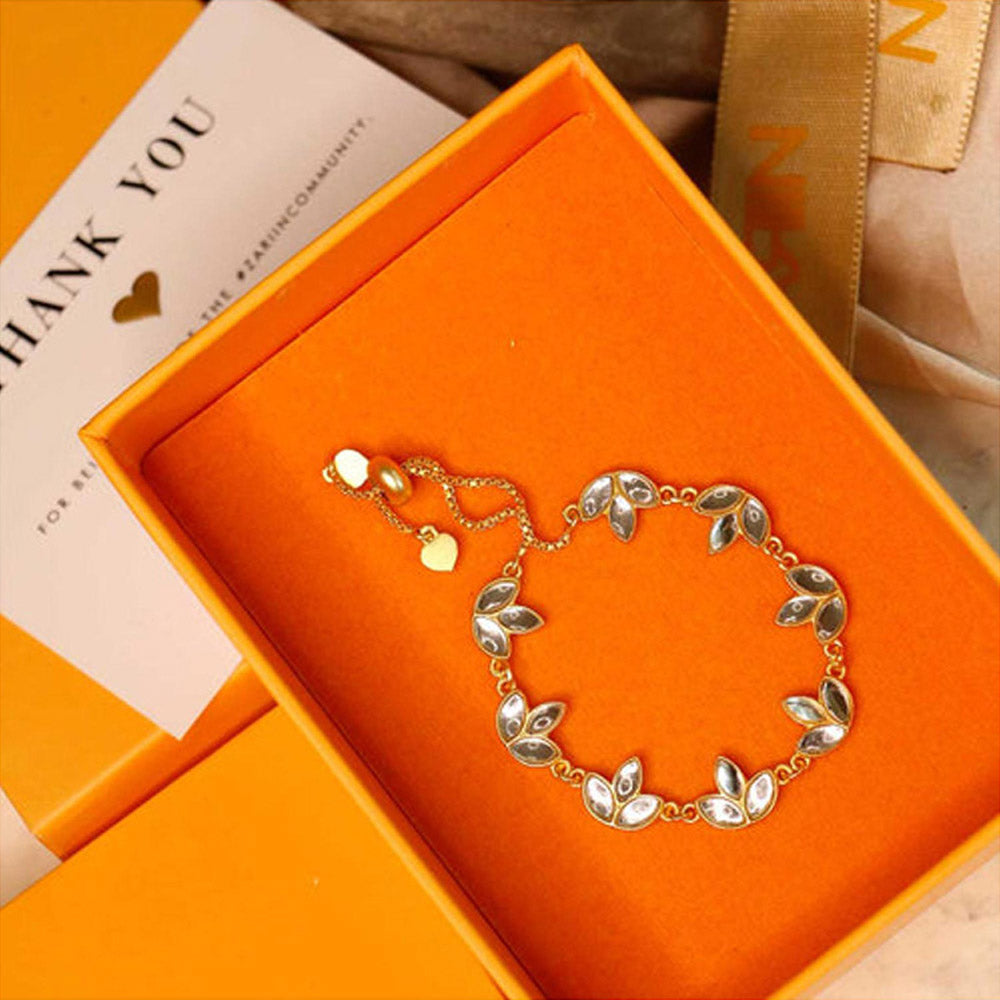 ZARIIN Padma Bracelet With Mirror Polki
