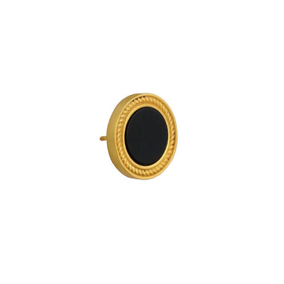 ZARIIN Tranquil Life Stud Earrings With Black Onyx - Protection
