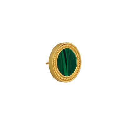 ZARIIN Tranquil Life Stud Earrings With Malachite - Abundance