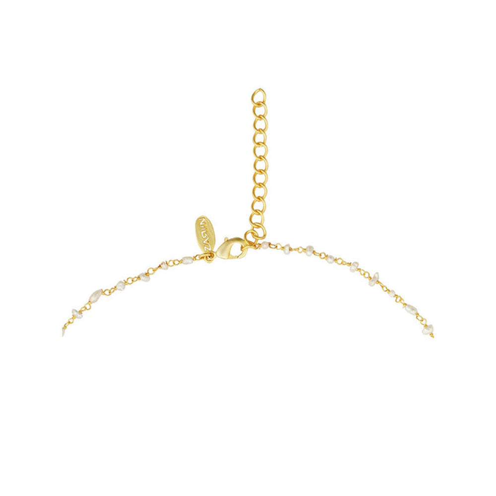ZARIIN Chaand Ka Nagma Necklace With Mirror Polki And Pearls