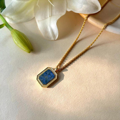 ZARIIN Soul Soothe Pendant Necklace With Lapis Lazuli - Intuition