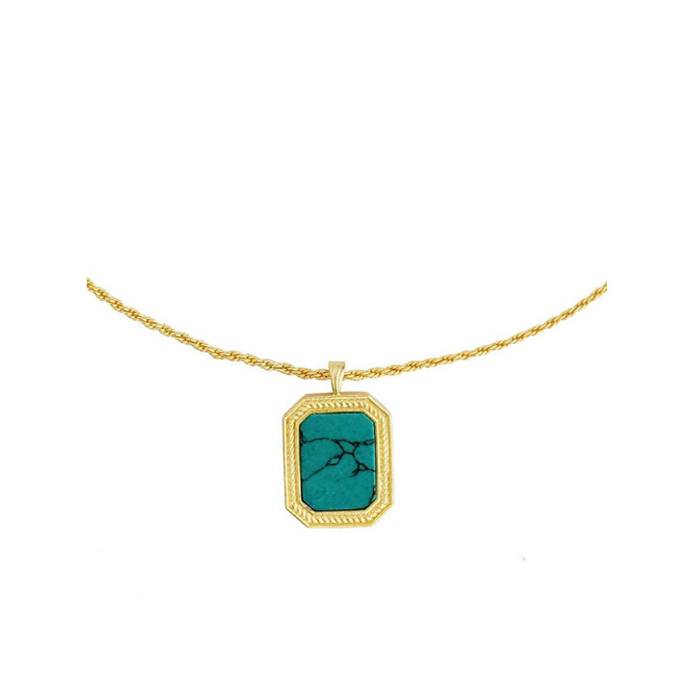 ZARIIN Soul Soothe Pendant Necklace With Turquoise - Relationships
