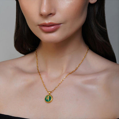 ZARIIN Ma Mother Necklace With Malachite