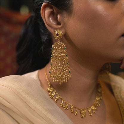ZARIIN Glorious Drama Filigree Statement Earrings