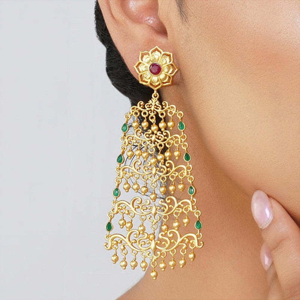 ZARIIN Glorious Drama Filigree Statement Earrings