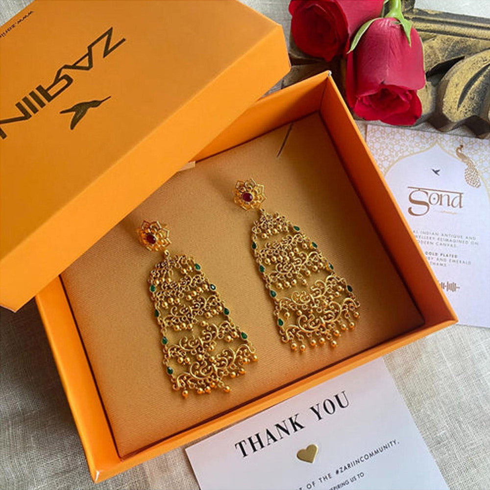 ZARIIN Glorious Drama Filigree Statement Earrings