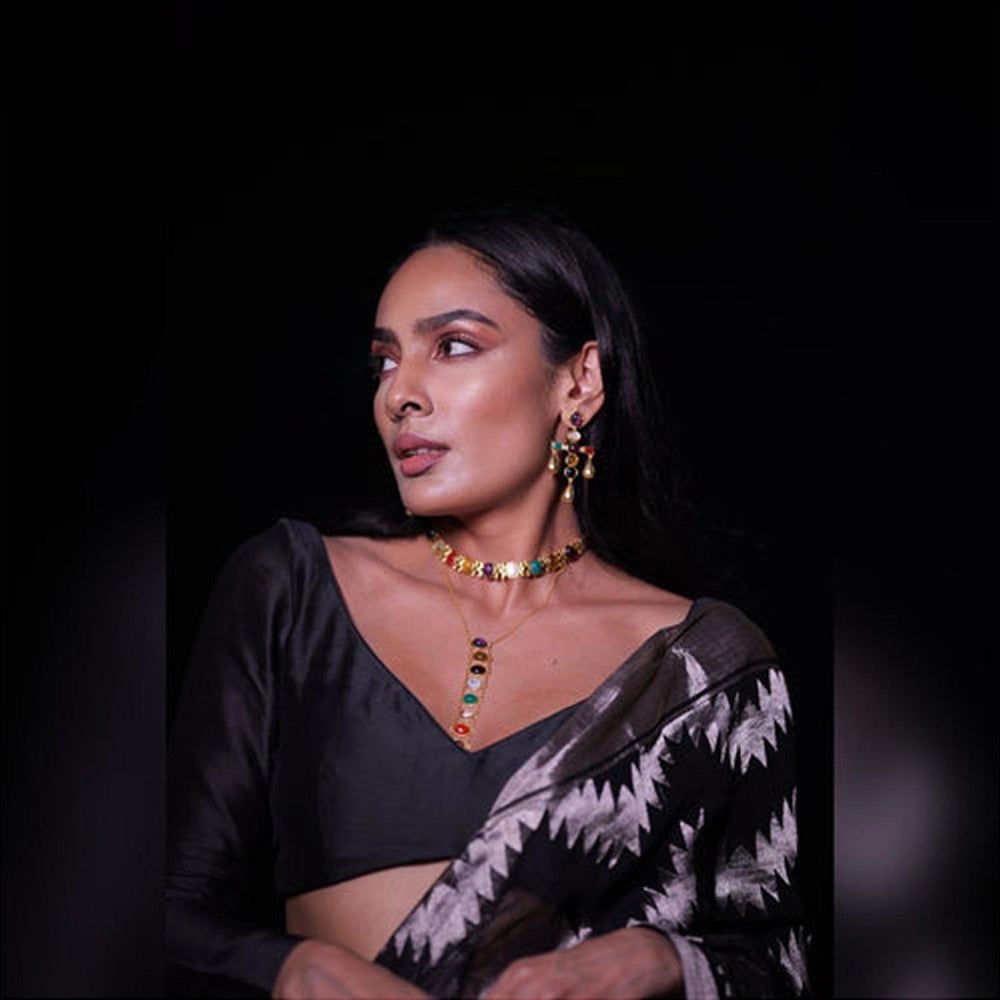 ZARIIN Colour Pop Navratna Earrings