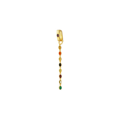 ZARIIN Power Chain Navratan Earrings