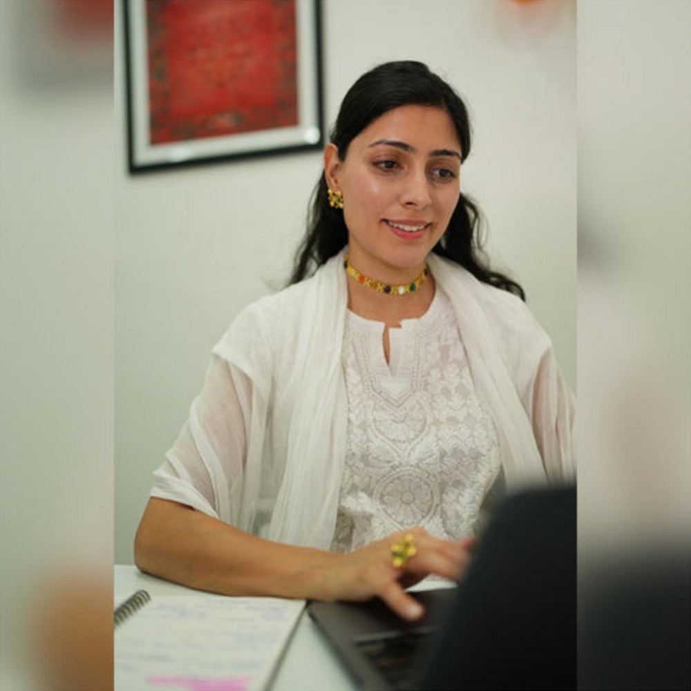 ZARIIN Power Moves Navratna Choker Necklace