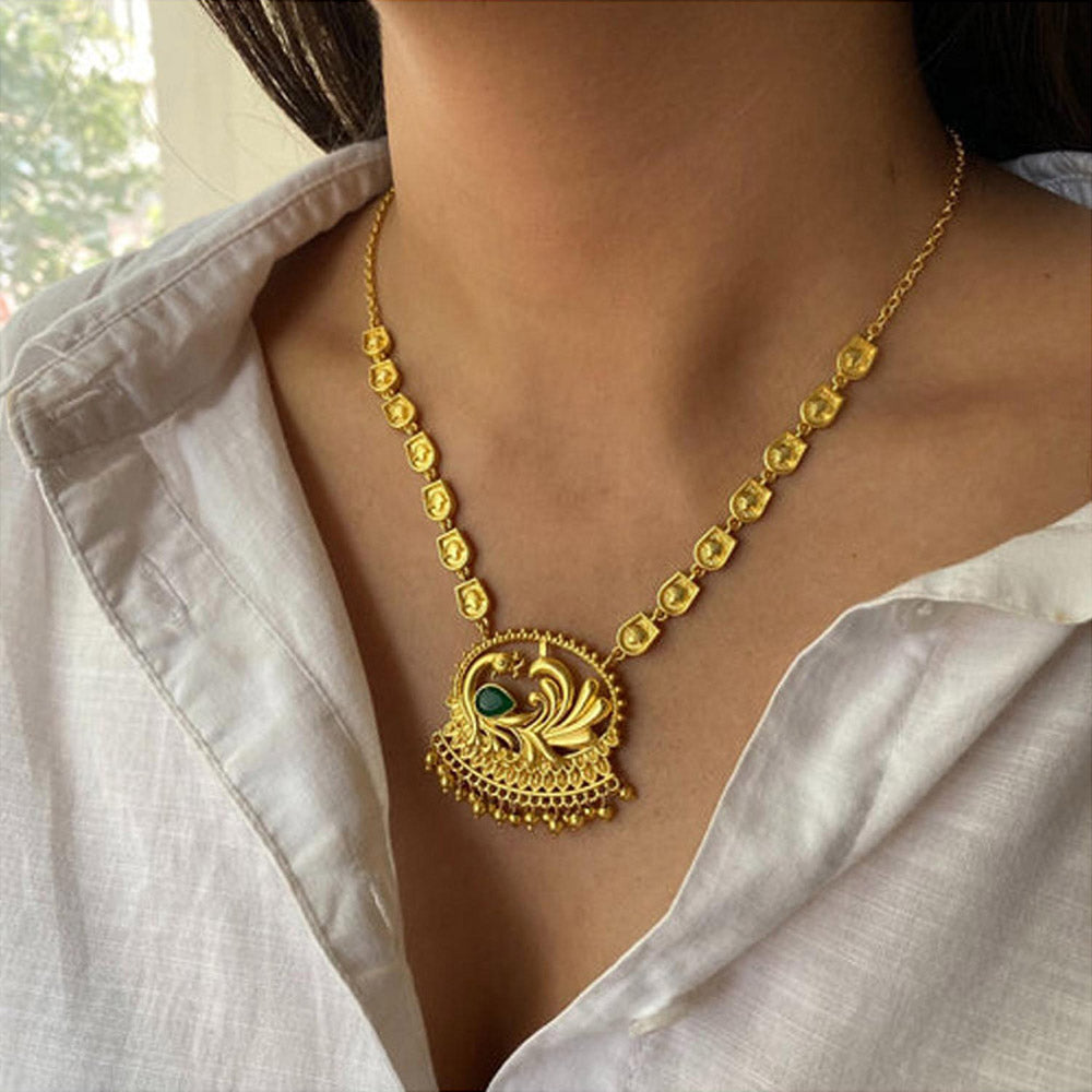 ZARIIN Peacock Enigma Pendant Necklace