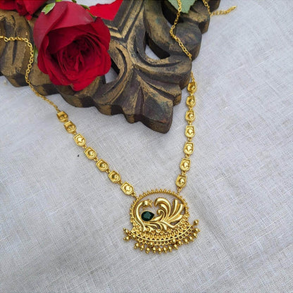ZARIIN Peacock Enigma Pendant Necklace