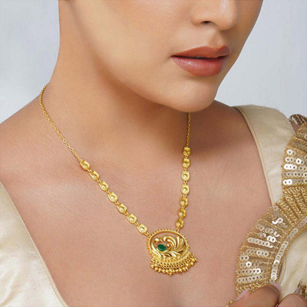 ZARIIN Peacock Enigma Pendant Necklace