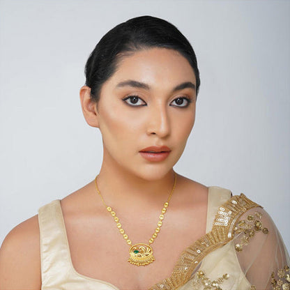 ZARIIN Peacock Enigma Pendant Necklace