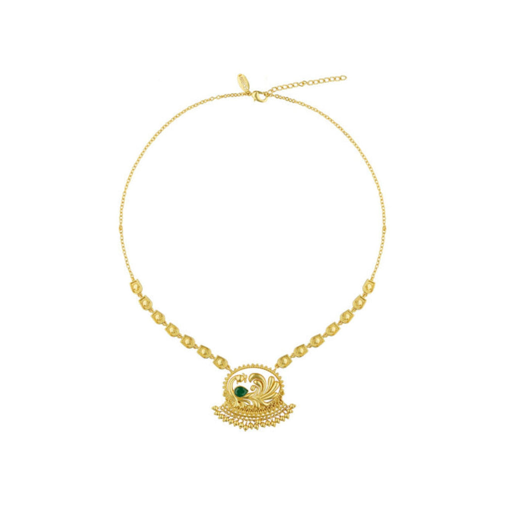 ZARIIN Peacock Enigma Pendant Necklace